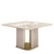 Mesa de Jantar 136cm Tampo de Vidro Mayara Off White - comprar online