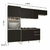Cozinha Luma Completa 4 Peças Preto/Branco Sem Tampo para Balcao de Pia - comprar online