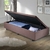 Base Box Baú para Cama de Solteiro 88x188cm Suede Marrom