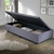 Base Box Baú para Cama de Solteiro 88x188cm Suede Cinza