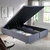 Base Box Baú para Cama Queen 158x198cm Suede Cinza