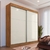 Guarda Roupa Casal 2 Portas Deslizantes 4 Gavetas Milano Cedro/Areia