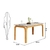 Mesa Maitê 160cm com Vidro Cedro/Off White - ArteCasa - Móveis e Decorações