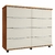 Cômoda para Quarto 8 Gavetas com Rodízios Agnes Cedro/Areia - comprar online