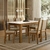 Conjunto Mesa de Jantar Lima 6 Lugares Carvalho/Off White - comprar online