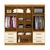 Guarda Roupa Casal Toulouse 6 Portas 6 Gavetas Freijó/Off White - ArteCasa - Móveis e Decorações