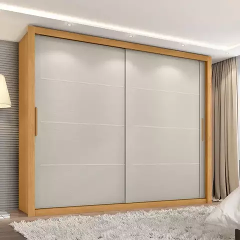 Guarda Roupa Casal 2 Portas de Correr 6 Gavetas Grécia Plus - Espelho Opcional - comprar online