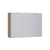 Armário Aéreo 120cm 3 Portas Silver Freijó/Cinza Cristal
