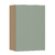 Armário Aéreo 60cm 2 Portas Silver Freijó/Verde Jade