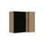 Armário Aéreo Canto Reto 95cm 2 Portas Silver Freijó/Preto - comprar online