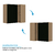 Armário Aéreo Canto Reto 95cm 2 Portas Silver Freijó/Preto - ArteCasa - Móveis e Decorações
