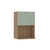 Armário Aéreo para Micro-ondas 60cm 2 Portas Silver Freijó/Verde Jade - comprar online