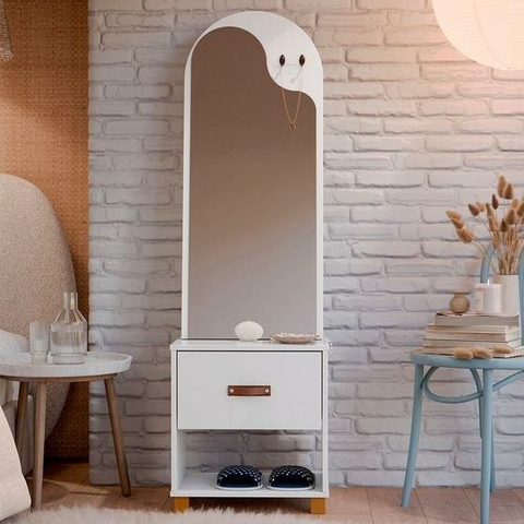 Toucador Arezzo Com Espelho 1 Gaveta e Nicho - comprar online