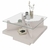 Sala de Estar Até 55'' Painel Mike Mesa de Centro Fox Aparador Grove Pinho/Off White - loja online