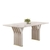 Conjunto Sala de Jantar Mesa Sarah 180cm Tampo de Vidro Off White c/6 Cadeiras Tabata Linho Neve - comprar online