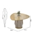 Conjunto Sala de Jantar Mesa Orgânica 136cm Caroline Off White/Dourado c/6 Cadeira Moscou Linho Bege na internet