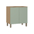 Balcão de Cozinha 80cm 2 Portas sem Tampo Silver Freijó/Verde Jade - comprar online