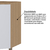 Balcão de Cozinha Canto Diagonal 74cm 1 Porta sem Tampo Silver Freijó/Cinza Cristal - loja online