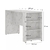 Bancada Mesa Gourmet para Cozinha 150cm X 97cm com 3 Prateleiras Marmore BP - Artecasa