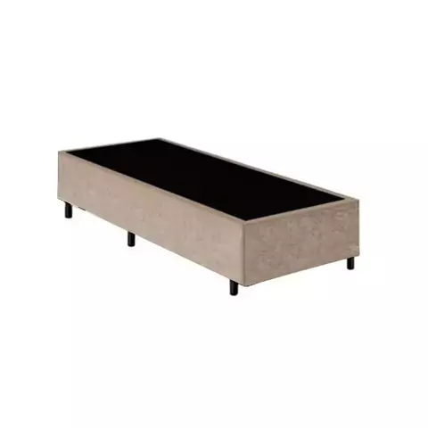 Base Box para Cama de Solteiro 88x188cm Suede Bege - comprar online