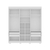 Guarda-Roupa Solan 6 portas 200cm Branco - ArteCasa - Móveis e Decorações