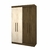 Guarda Roupa 4 Portas 2 Gavetas Houston Ipê/Avelã