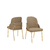 Conjunto Sala de Jantar Mesa Berlim 218cm Tampo Orgânico Off White c/8 Cadeiras Moscou Linho Bege - ArteCasa - Móveis e Decorações