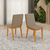 Conjunto Sala de Jantar Mesa Redonda 135cm Caroline Off White c/6 Cadeira Tabata Linho Bege - ArteCasa - Móveis e Decorações