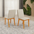 Conjunto Sala de Jantar Mesa Berlim 180cm Tampo Off White c/8 Cadeiras Tabata Linho Neve - ArteCasa - Móveis e Decorações