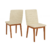 Conjunto Sala de Jantar Mesa Orgânica 136cm Caroline Off White c/6 Cadeira Tabata Linho Neve - ArteCasa - Móveis e Decorações