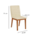 Conjunto Sala de Jantar Mesa Orgânica 136cm Caroline Off White c/6 Cadeira Tabata Linho Neve - loja online