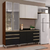 Cozinha Modulada 4 Peças Nogueira Dourado/Preto Tx/Branco Polar/Vidro Reflecta Anna na internet