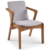 Cadeira Safira Design Contemporâneo Capuccino/Boucle Bege - comprar online