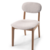 Cadeira Dafne Estofada Capuccino/Linho Bege Claro - comprar online