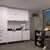 Cozinha 5 Peças com Tampo e Bancada com Painel Rubi Branco Polar/Branco Pet/Preto - comprar online