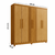 Guarda-Roupa Casal 6 Portas 2 Gavetas Star Freijó/Freijó - loja online