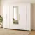 Guarda-Roupa Ilhabela Casal 8 Portas 4 Gavetas com Espelho Freijó/Grafite - ArteCasa - Móveis e Decorações