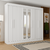 Guarda-Roupa Casal 8 Portas 2 Gavetas Nantes com Espelho Branco - comprar online