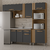Cozinha Compacta 7 Portas 1 Gaveta Vick Sem Tampo Grafite/Off White na internet