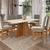 Conjunto Sala de Jantar Mesa Fler 160x90 Tampo Vidro Off White 6 Cadeiras Madeira Madri Canela/Creme - comprar online