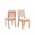 Conjunto Mesa de Jantar Dalila 1,20m Freijó/Off White c/ 4 Cadeiras Rita Cedro/Linho Neve - loja online