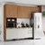 Cozinha Compacta Modulada 271,5cm 4 peças com Tampo 11 Portas 2 Gavetas Ônyx Nature/Nature/Areia Spazio Móveis