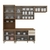 Cozinha Compacta Modulada 271,5cm 4 peças com Tampo 11 Portas 2 Gavetas Ônyx Nature/Nature/Areia Spazio Móveis - loja online