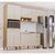 Cozinha Compacta Isadora 11 Portas 2 Gavetas sem Tampo com Nicho Forno ou Microondas Avelã/Mocca Laca