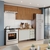 Cozinha Modulada Compacta Apê 280cm 8 Portas 2 Gavetas com Tampo Ônyx Nature/Areia