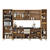 Cozinha Modulada Completa 6 Peças 15 Portas 2 Gavetas com Tampos e Vidro Isadora Avelã/Mocca Laca - comprar online