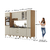 Cozinha Modulada Completa 6 Peças 15 Portas 2 Gavetas com Tampos e Vidro Isadora Avelã/Mocca Laca na internet