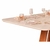 Mesa de Jantar Celena 170cm Tampo Chanfrado Curvo Para 4 Lugares Cedro/Quartzo na internet
