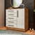 Cômoda para Quarto 1 Porta 5 Gavetas Verona Cedro/Areia