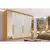 Guarda Roupa Lexus com Portas Ripadas com Espelho Peroba/Off White - comprar online